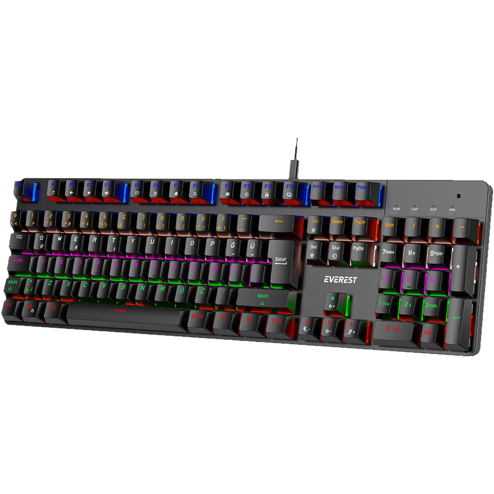 Everest KB-MK1 Lumos Blue Switch RGB Kablolu Gaming Klavye 
