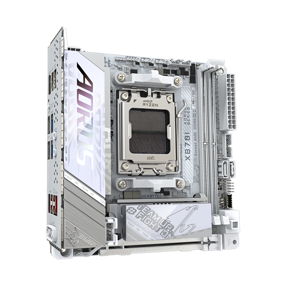 GIGABYTE X870I AORUS PRO ICE WIFI7 8400MHz(OC) DDR5 Soket AM5 M.2 HDMI Mini-ITX Anakart