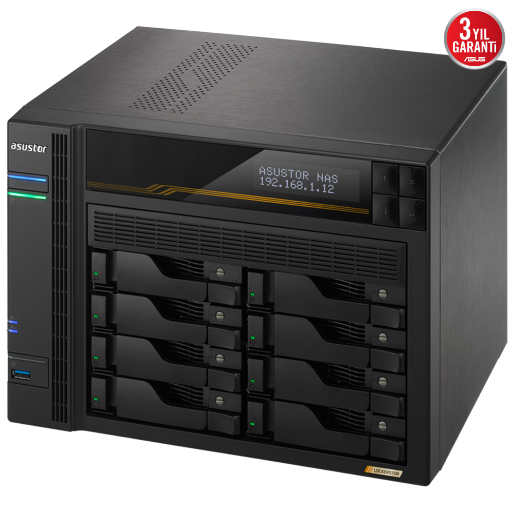 ASUSTOR LOCKERSTOR 8 Gen3 8 Yuvalı Desteği NAS Depolama Genişletici