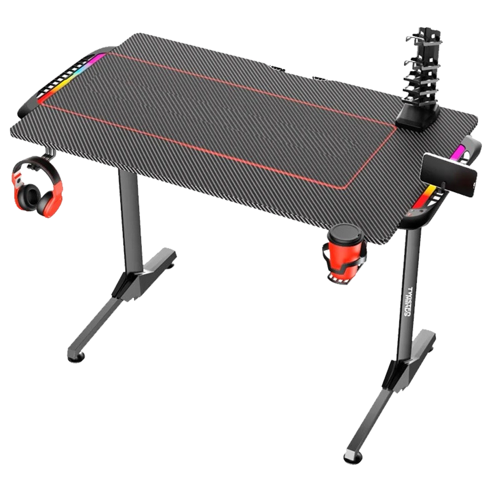 Twisted Minds TM-T-1060-RGB Karbon Fiber Oyuncu Masası