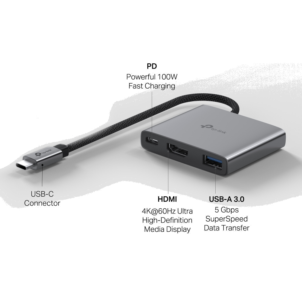 TP-LINK UH3020C Type-C USB-C PD USB3.0 HDMI Hub Dönüştürücü