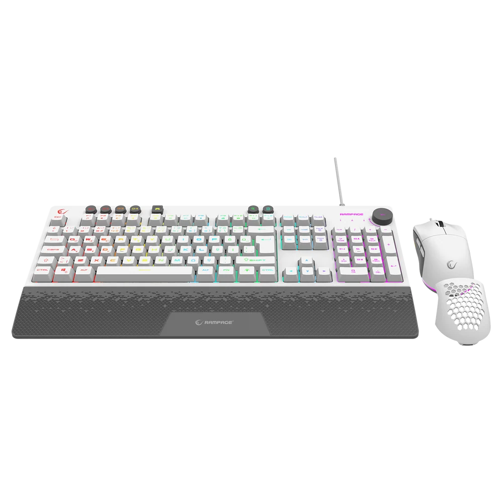Rampage ECLIPSE RGB Türkçe Beyaz Klavye Mouse Set