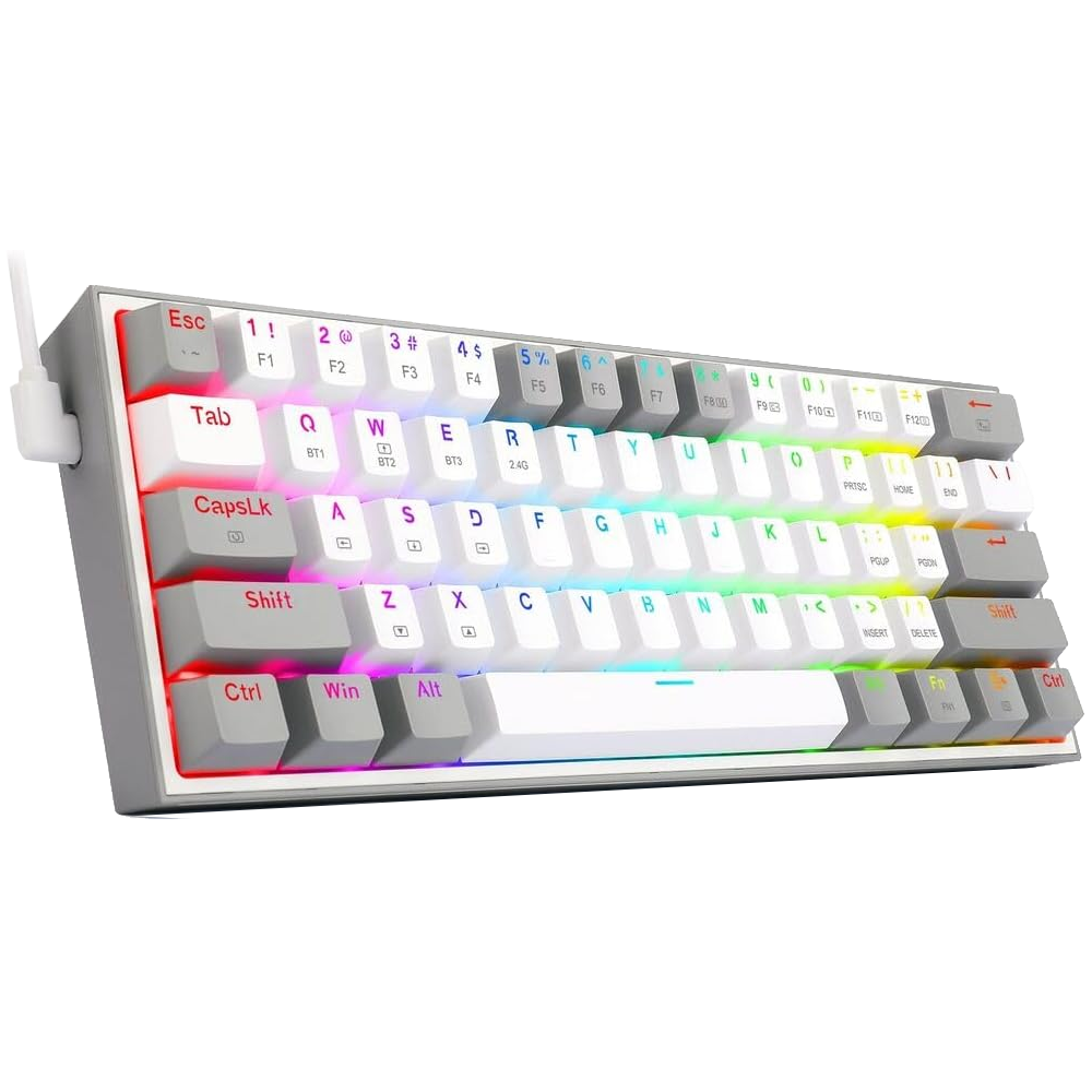 Redragon K616 Fizz Pro Red Switch Kablosuz Beyaz Gri Gaming Klavye