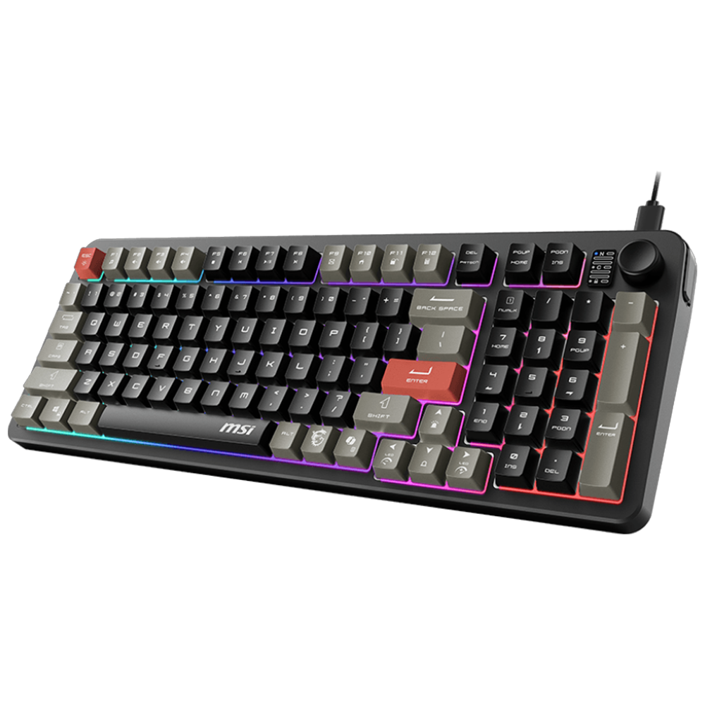 MSI FORGE GK110 Membrane Switch RGB Türkçe Kablolu Gaming Klavye