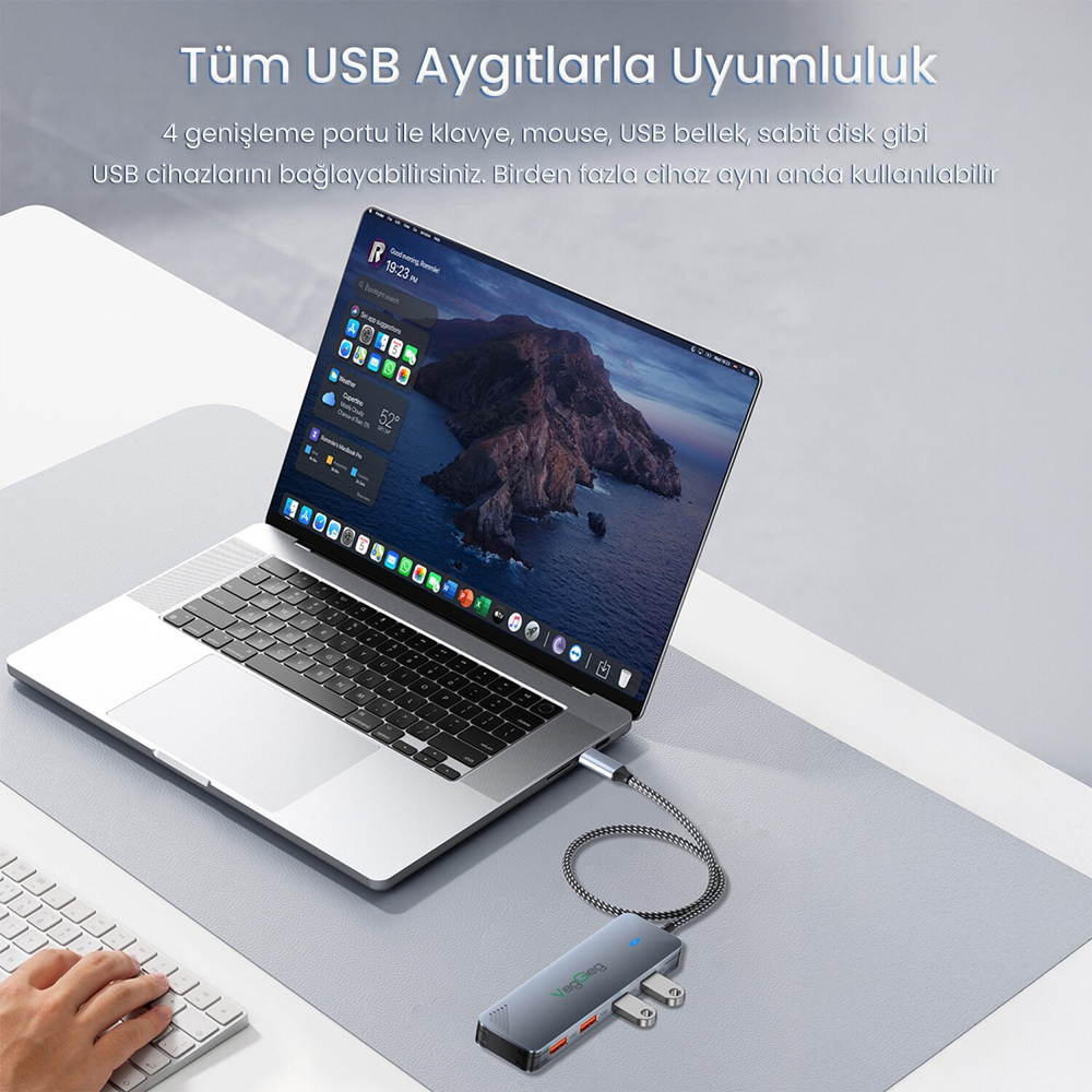 VegGieg 10Gbps Type-C USB-C 3.2 USB-A 3.2 Çoklayıcı Dönüştürücü Hub