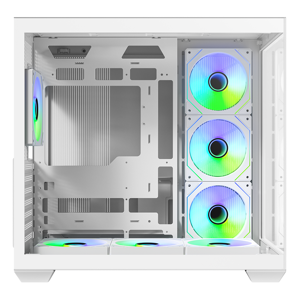 BitFenix AL118 850W 80+ Bronze Tempered Glass 7x ARGB USB 3.0 Beyaz ATX Mid Tower Kasa