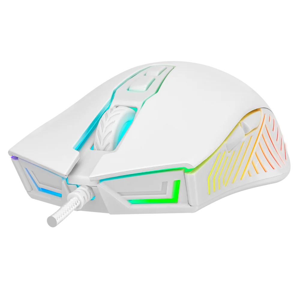  Rampage SMX-G68B SPEAR V2 12800DPI 125Hz RGB 7D Kablolu Beyaz Gaming Mouse