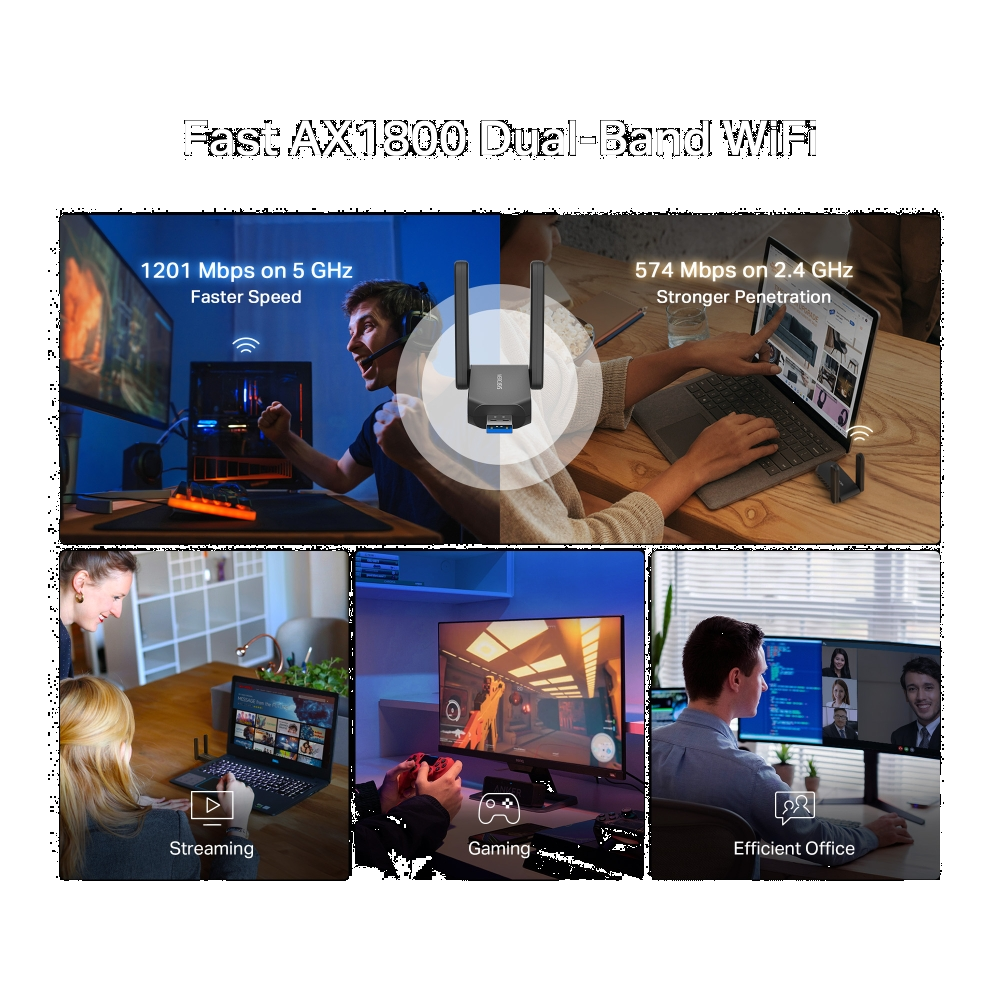 Mercusys MA72XH AX1800 WIFI USB Adaptör