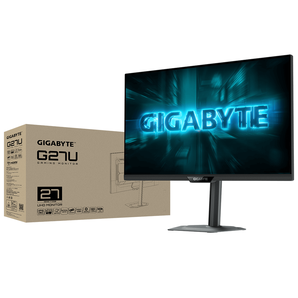 GIGABYTE G27U 27" 4K 160Hz FHD 320Hz 1ms HDMI DP G-Sync HDR400 UHD Dual Mode SS IPS Gaming Monitör
