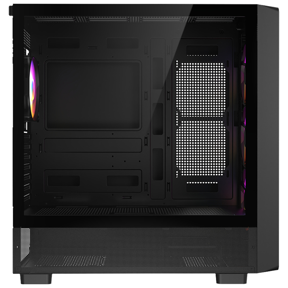 FAZEON F19 750W 80+ Bronze Tempered Glass Mesh 4x ARGB Fanlı USB 3.0 Siyah ATX Bilgisayar Kasası