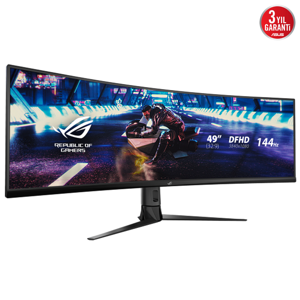 ASUS ROG STRIX XG49VQ 49" 144Hz 4ms HDMI DP FreeSync Premium Pro HDR400 DFHD VA Curved 1800R Gaming Monitör