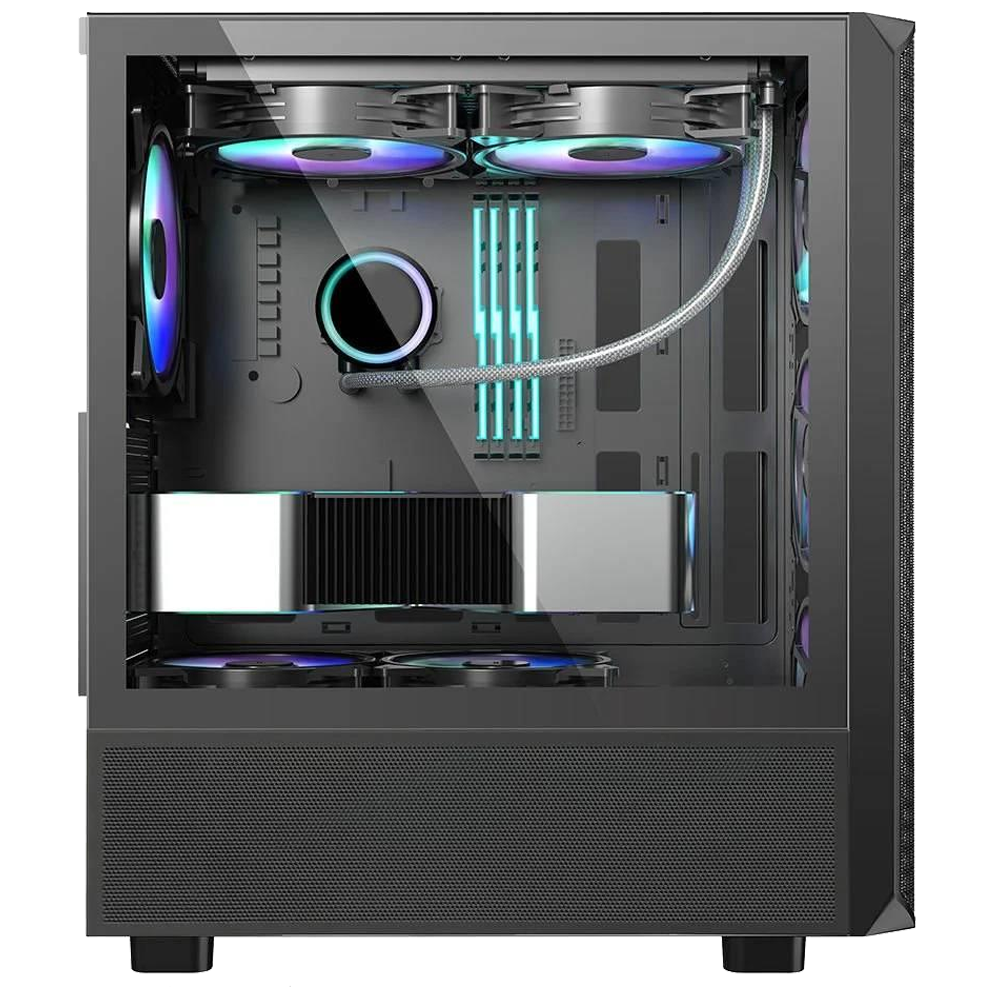 PowerBoost PB-P3602BB 850W 80+ Bronze USB 3.0 Tempered Glass Mesh ARGB Fanlı ATX Gaming Kasa