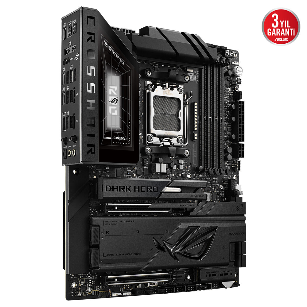 ASUS ROG CROSSHAIR X870E DARK HERO 9600MHz(OC) DDR5 Soket AM5 WIFI7 M.2 HDMI ATX Anakart