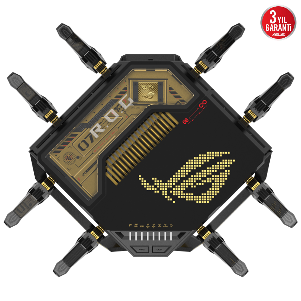 ASUS ROG Rapture GT-BE98 Pro 20. Yıl Özel Seri BE25000 WIFI 7 Quad-Band Gaming Router