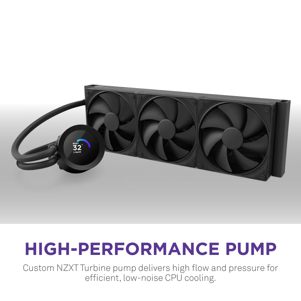 NZXT Kraken Plus 360 AIO LCD 360mm Siyah Sıvı İşlemci Soğutucusu