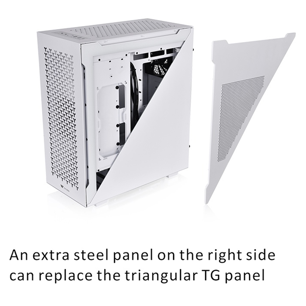 Thermaltake Divider 500 TG Air Snow Tempered Glass USB 3.2 ATX Mid Tower Kasa