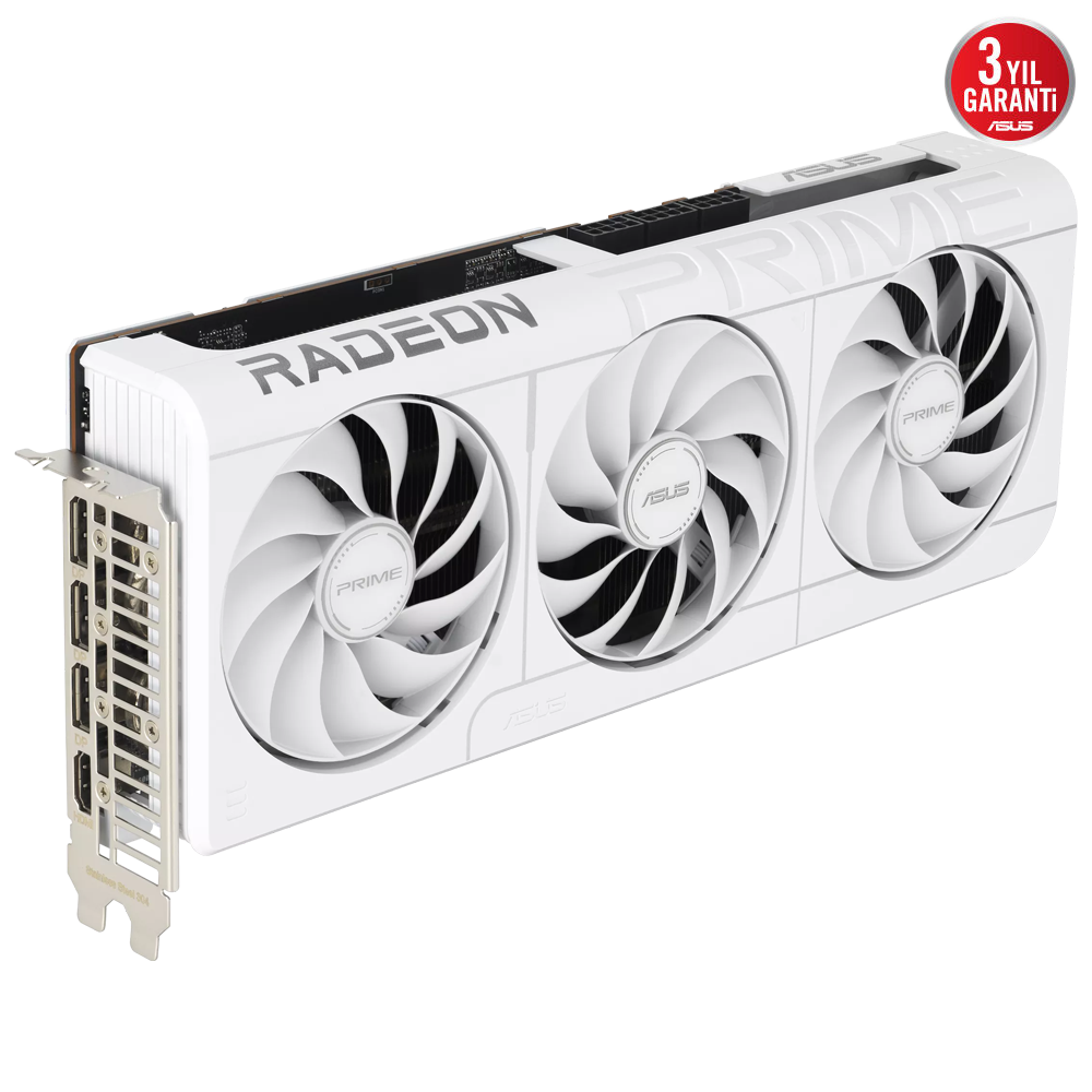 ASUS PRIME Radeon RX 9070 XT OC 16GB GDDR6 256 Bit Beyaz Ekran Kartı