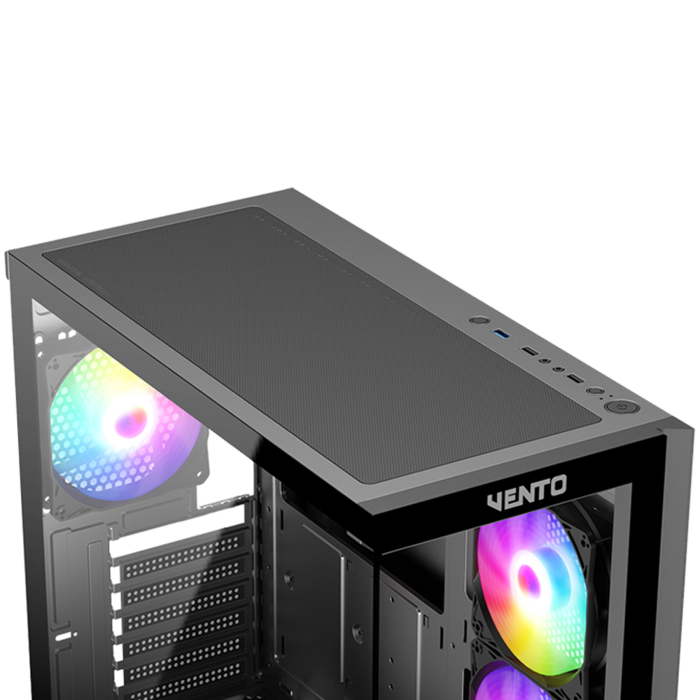 VENTO VG4202FL 850W Tempered Glass USB 3.0 RGB E-ATX Kasa