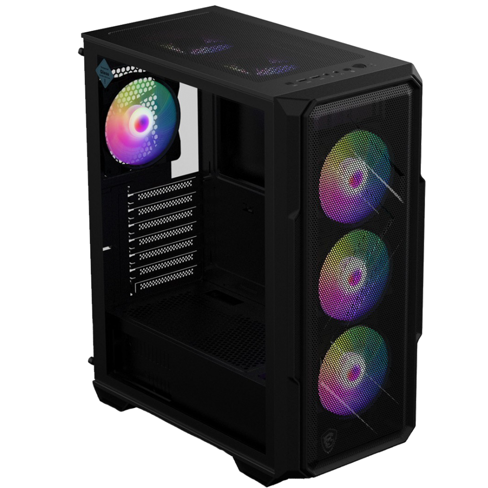 MSI MAG FORGE 151A B75 750W 80+ Bronze Tempered Glass RGB Siyah ATX Bilgisayar Kasası