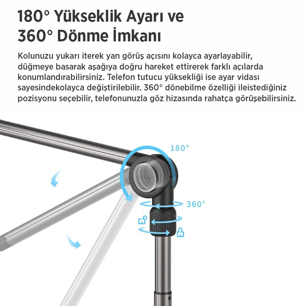 Juo 360 Ayarlanabilir Tablet ve Telefon Tutucu Stand