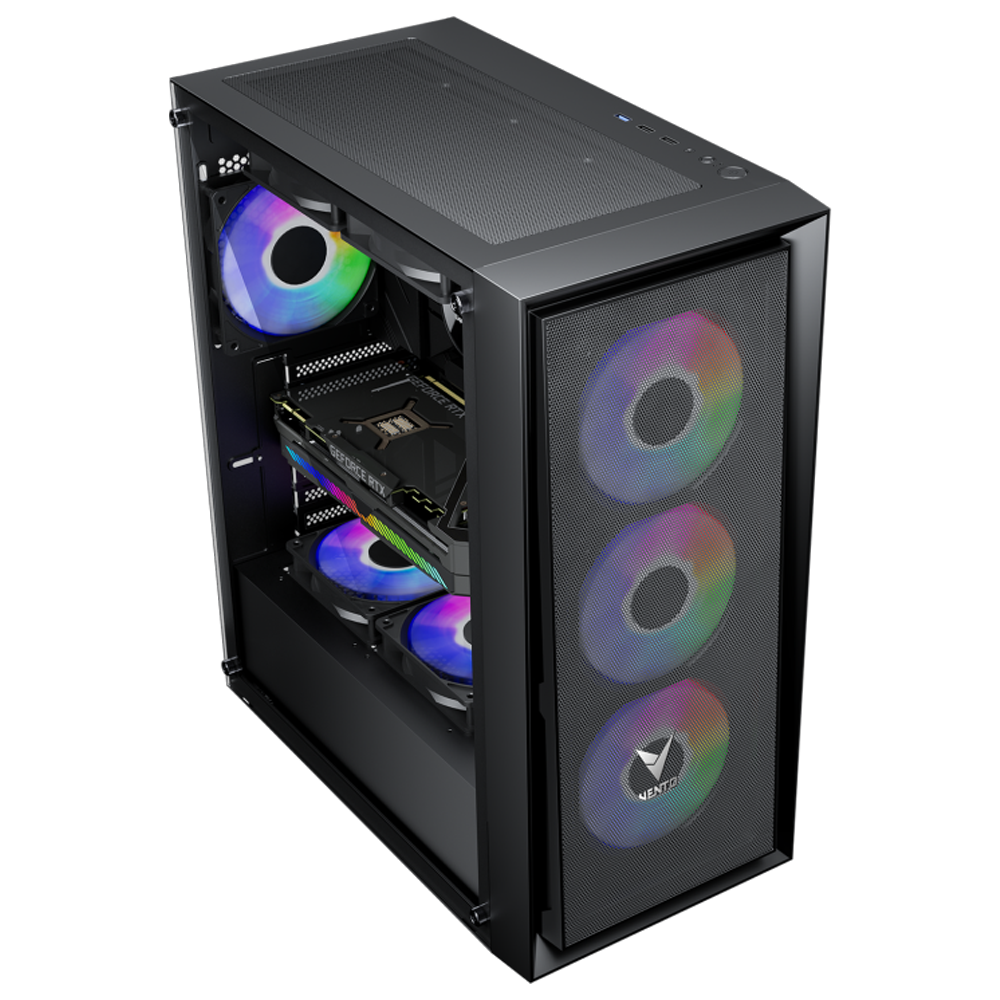 VENTO VG17F Tempered Glass USB 3.0 Mesh RGB ATX Mid Tower Kasa + FSP 550W PSU