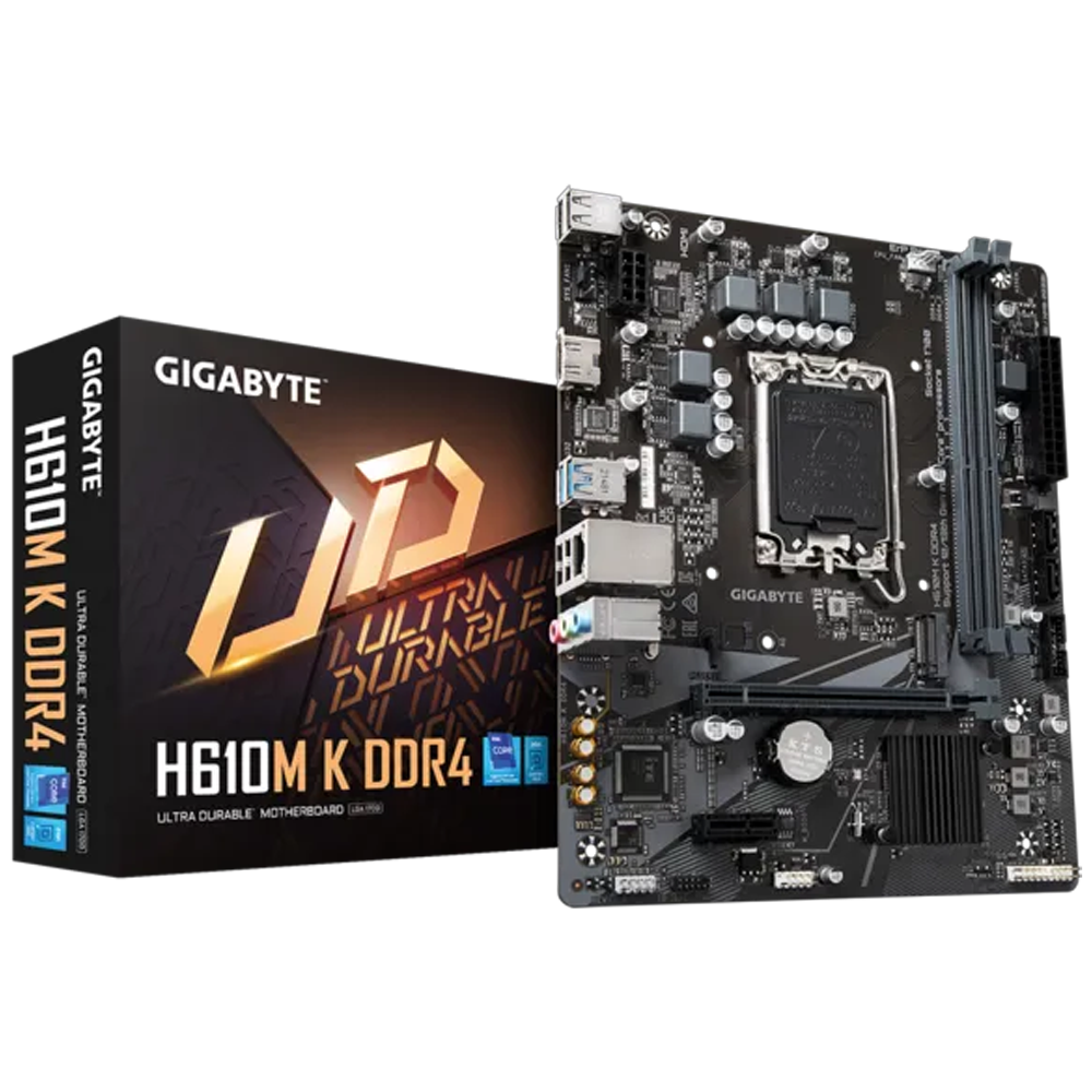 GIGABYTE H610M K DDR4 3200MHz DDR4 Soket 1700 M.2 USB 3.2 HDMI mATX Anakart
