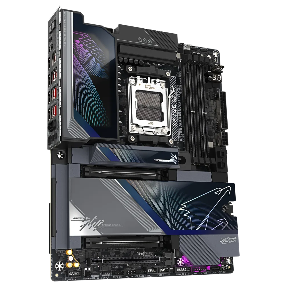 GIGABYTE X870E AORUS MASTER X3D WIFI7 9000MHz(OC) DDR5 Soket AM5 M.2 HDMI ATX Anakart