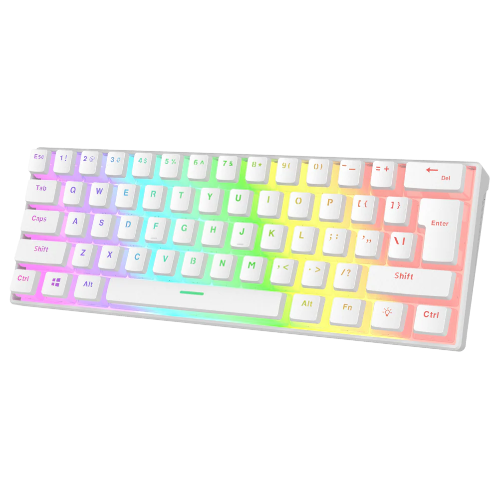 Rampage RADIANT K11 Red Switch RGB Beyaz İngilizce Kablolu Gaming Klavye