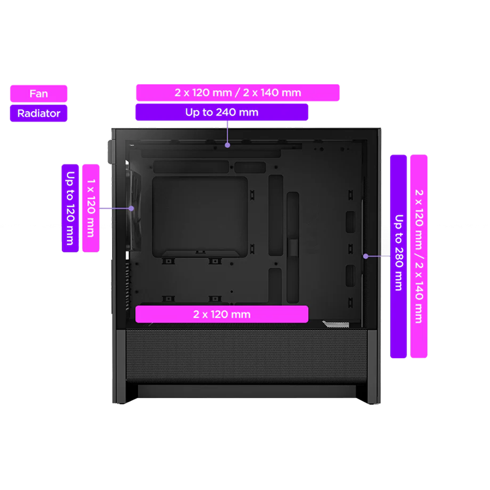 NZXT H3 Flow Edition 750W 80+ Bronze USB 3.2 USB-C Siyah mATX Kasa