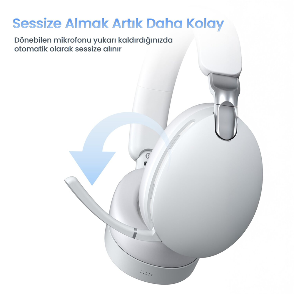 Aula A500 Hybrid ANC Kablosuz Bej Gaming Kulaklık