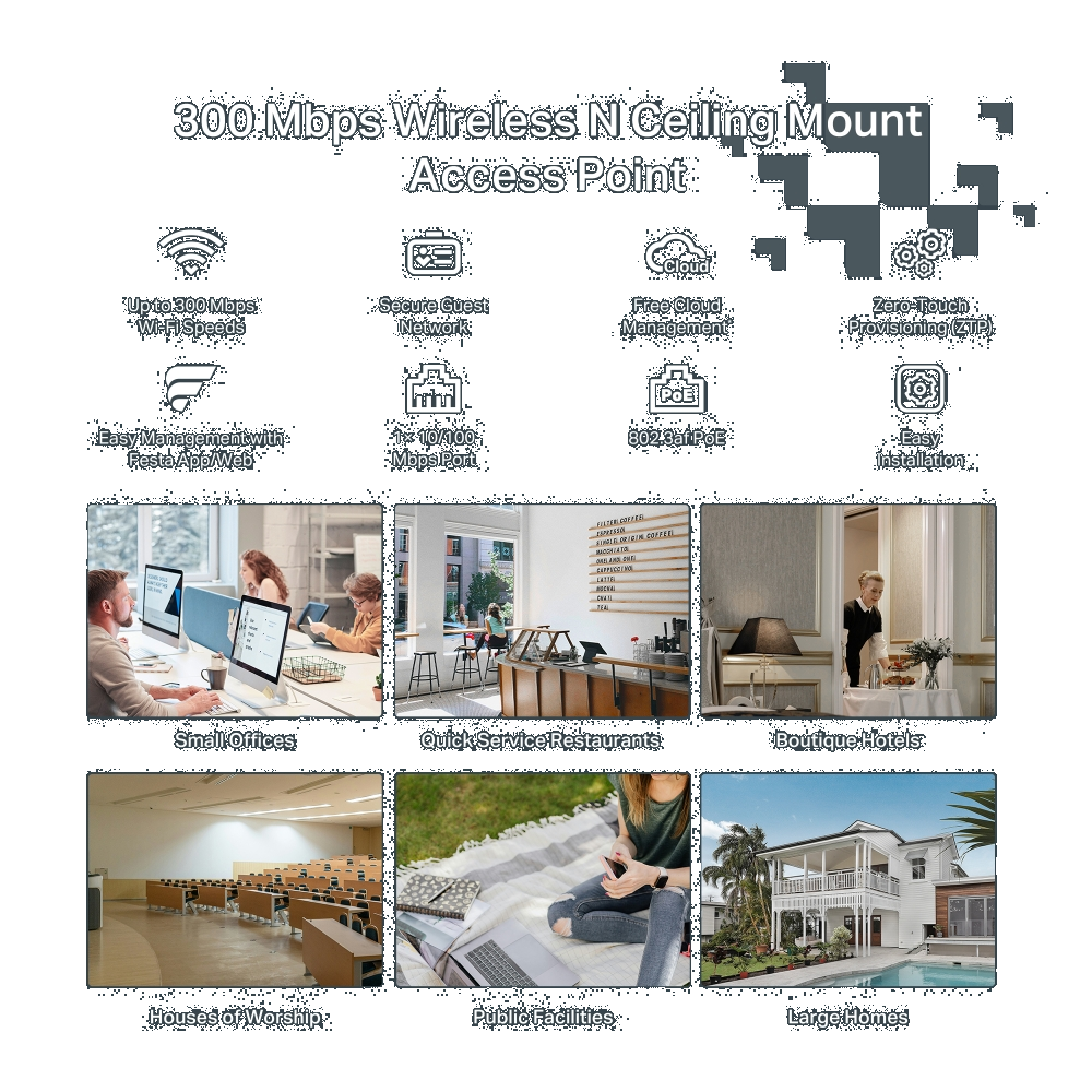 TP-LINK FESTA F41 300Mbps Tavan Tipi Access Point