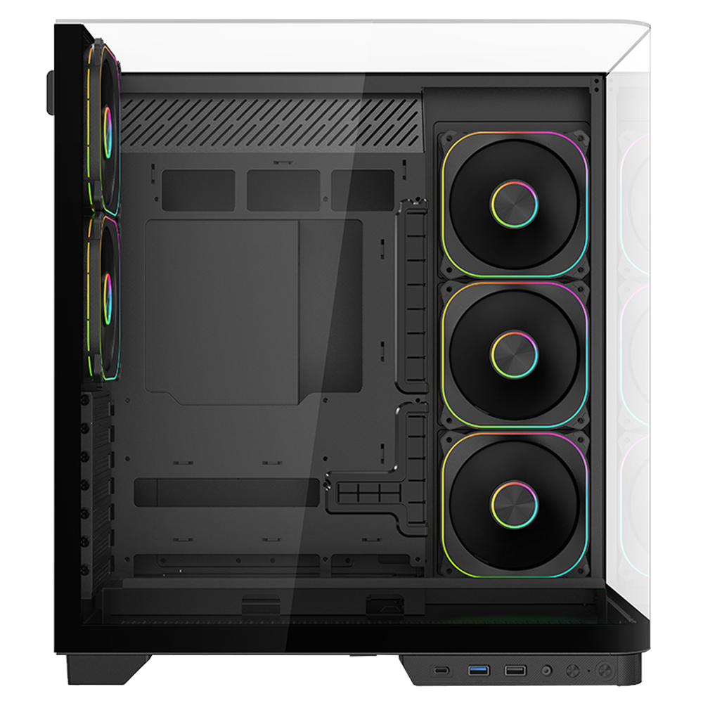 FAZEON F25 850W 80+ Bronze Full Modüler Gen5 Mesh 5x ARGB Fanlı Type-C Siyah ATX Gaming Kasası