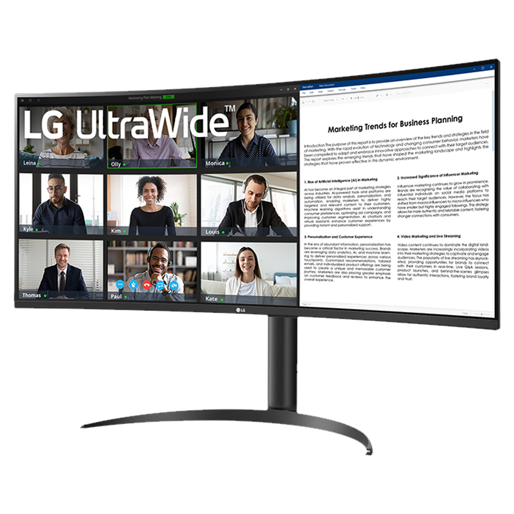 LG UltraWide 34WR55QK-B 34'' 100Hz 5ms HDMI DP WQHD Curved 1800R VA Gaming Monitör