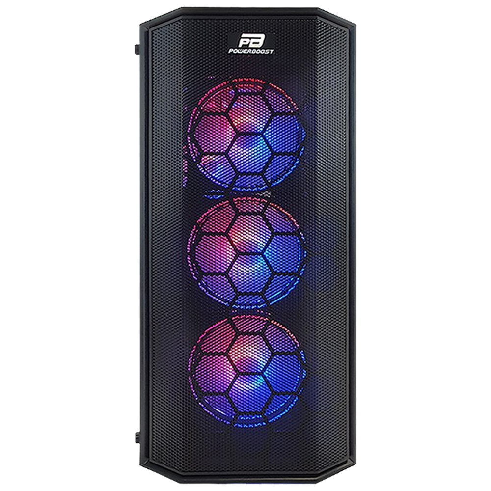 POWER BOOST X58RGB 650W 80+ Mesh RGB Tempered Glass USB 3.0 Mid Tower Kasa