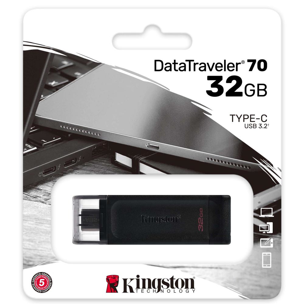 Kingston 32GB DT70/32GB DataTraveler 70 USB-C 3.2 USB Bellek