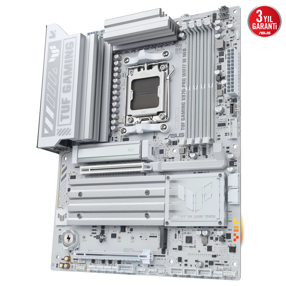 ASUS TUF GAMING X870-PRO WIFI7 W NEO 9600MHz(OC) DDR5 Soket AM5 M.2 HDMI ATX Anakart