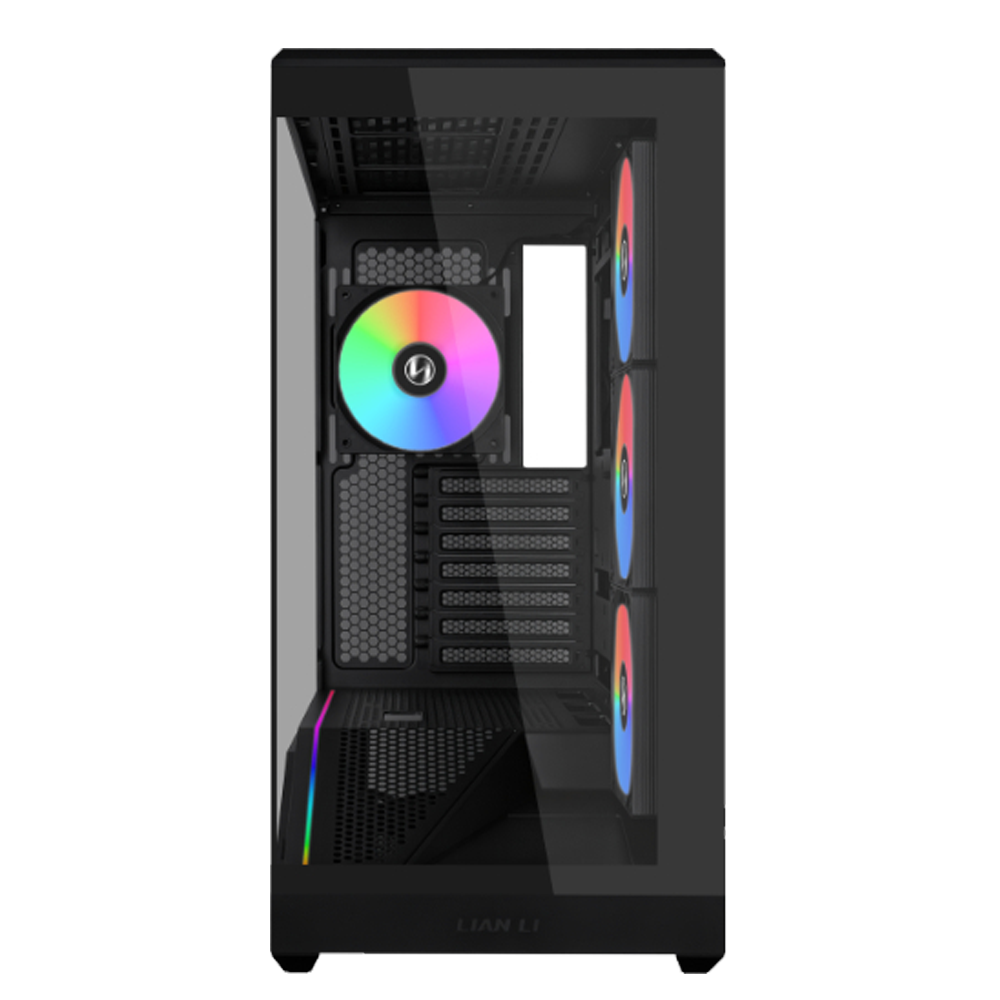 LIAN LI VECTOR V100R Tempered Glass ARGB Type-C Siyah E-ATX Mid Tower Kasa