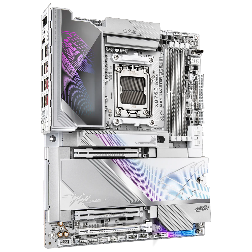 GIGABYTE X870E AORUS Master X3D ICE 9000MHz(OC) DDR5 Soket AM5 M.2