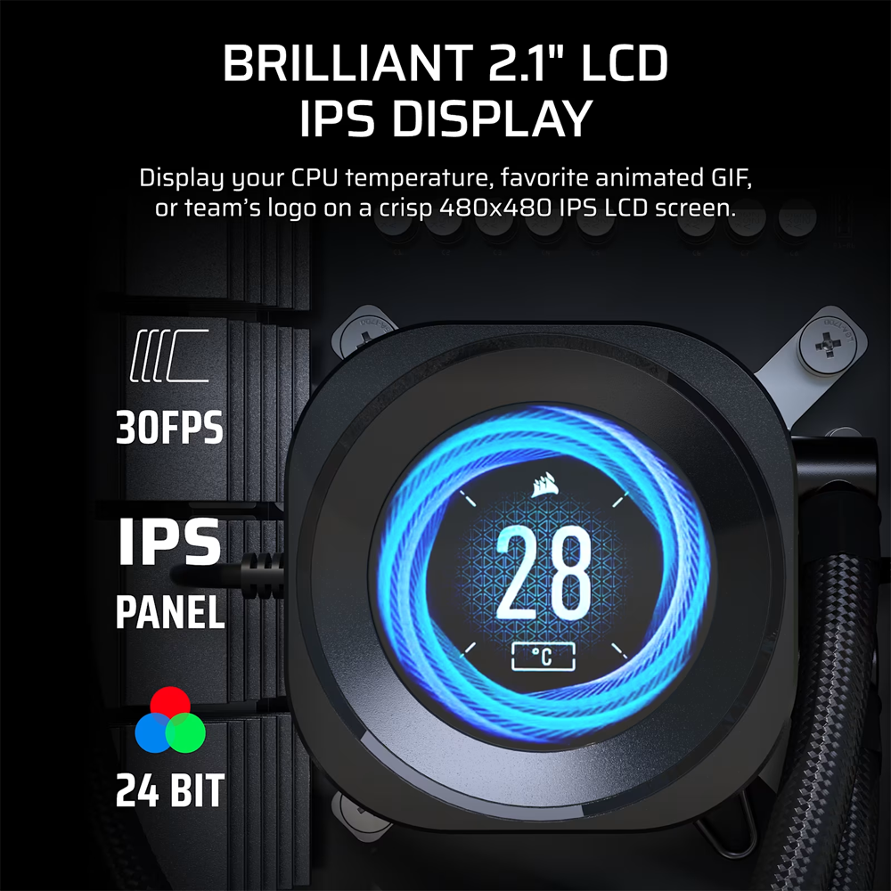 CORSAIR NAUTILUS 360 RS LCD 360mm Siyah İşlemci Sıvı Soğutucu