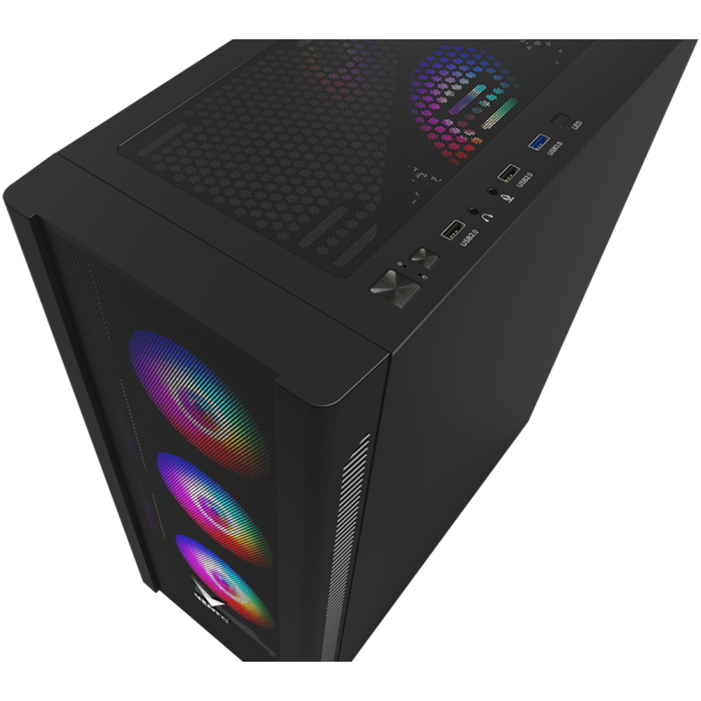 VENTO VG20A Tempered Glass USB 3.0 Mesh RGB ATX Mid Tower Kasa