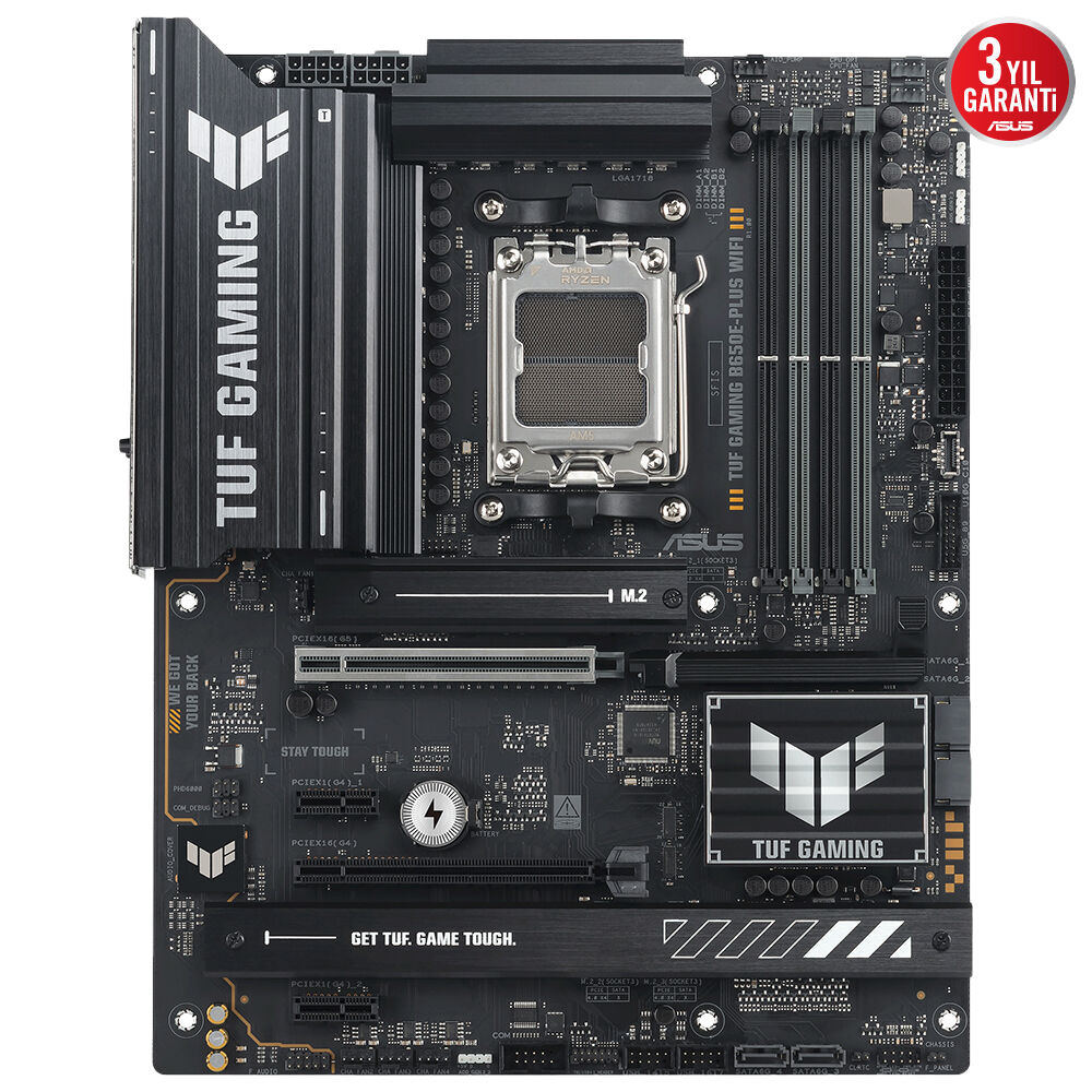 ASUS TUF GAMING B650E PLUS WIFI 8000MHz OC DDR5 Soket AM5 M.2 HDMI DP ATX Anakart