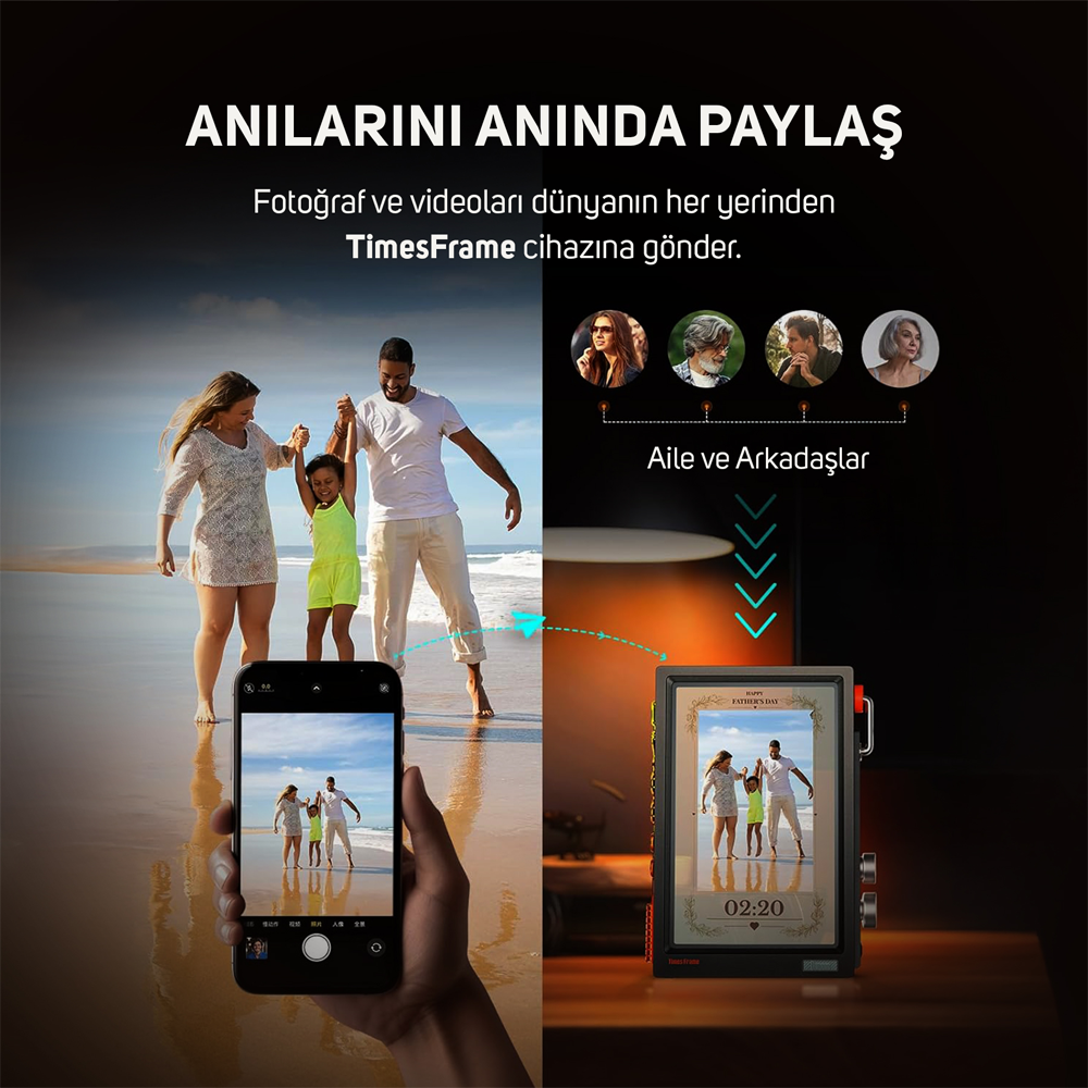  Divoom Times Frame 10.1" 64GB Akıllı Kişiselleştirilebilir RGB LED IPS Siyah Dijital Çerçeve