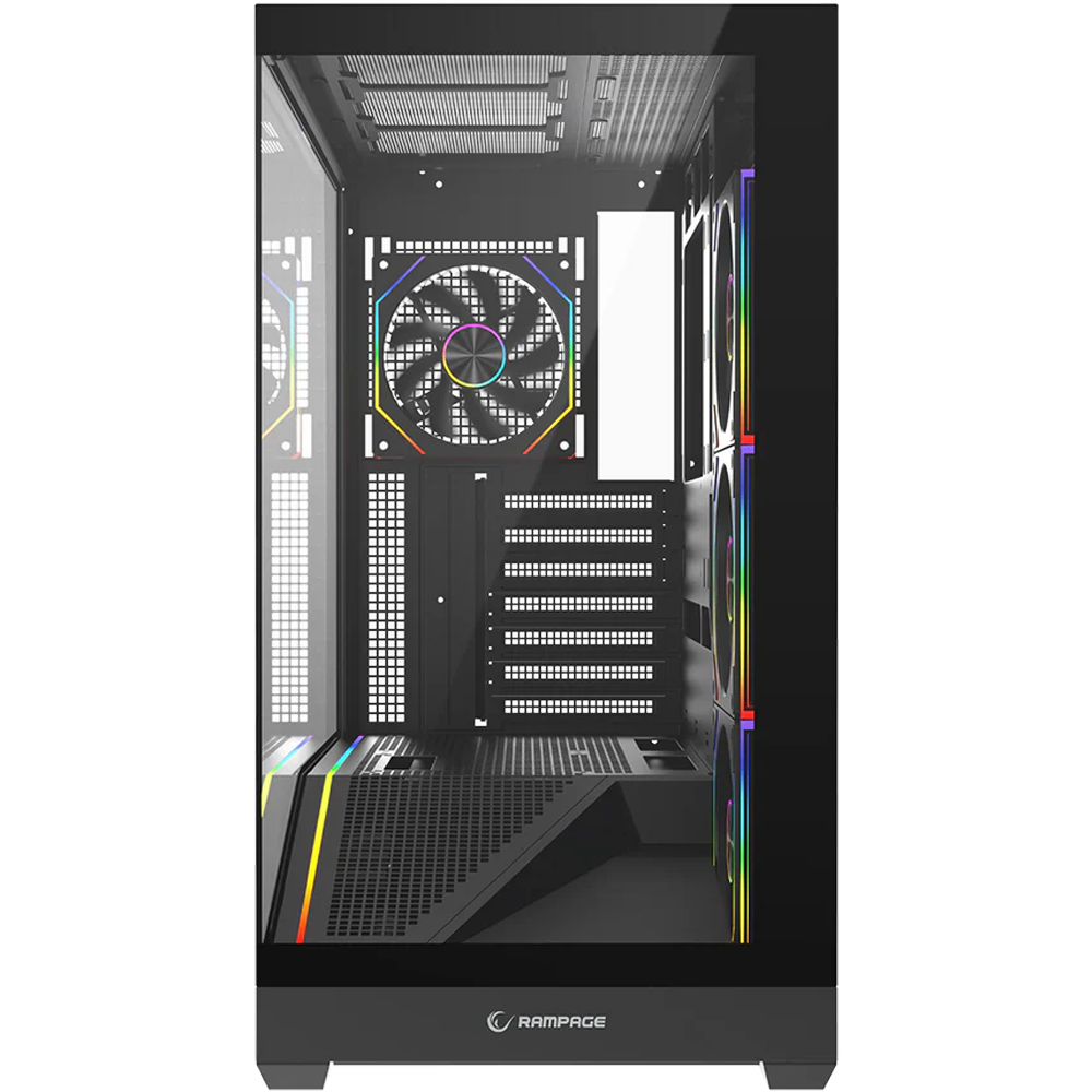 Rampage REAPER 850W 80+ Bronze Tempered Glass 4*12cm ARGB Siyah ATX Gaming Kasa