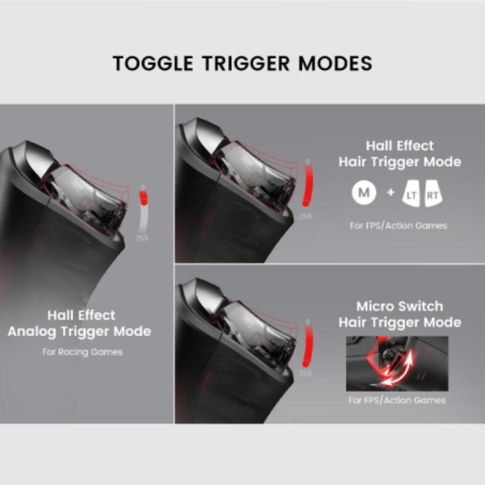 Gamesir Cyclone 2 TMR Sticks Hall Efect Trigger Kablosuz Siyah Gamepad