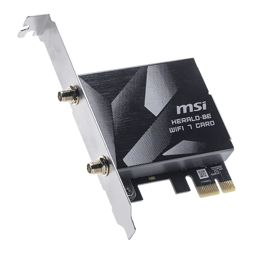 MSI HERALD BE9400 WIFI 7 PCIE CARD Wi-Fi 7 Bluetooth 5.4 PCIe Kartı