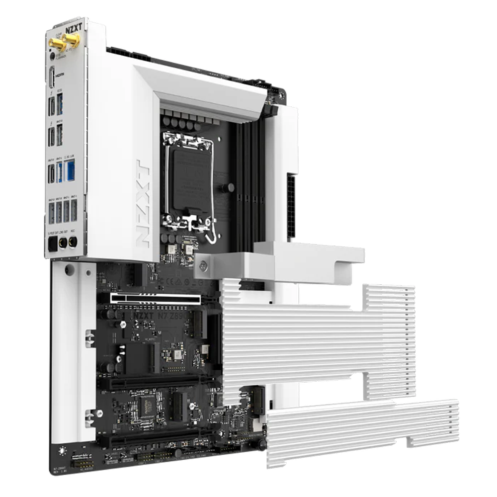 NZXT N7 Z890 8000MHz(OC) DDR5 Soket LGA 1851 M.2 HDMI Beyaz ATX Anakart