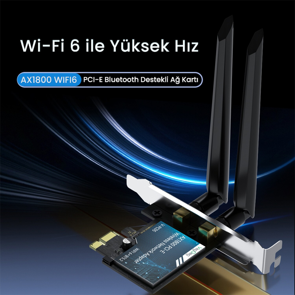 VegGieg AX1800 WI-FI 6 Bluetooth 5DB Wifi Ağ Kartı