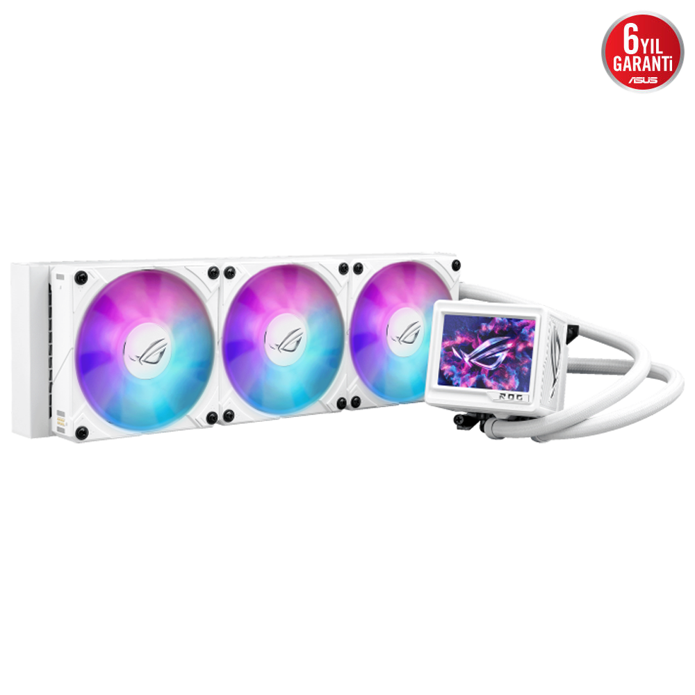 ASUS ROG RYUJIN III 360 ARGB EXTREME OLED LCD Ekranlı 360mm Beyaz İşlemci Sıvı Soğutucu