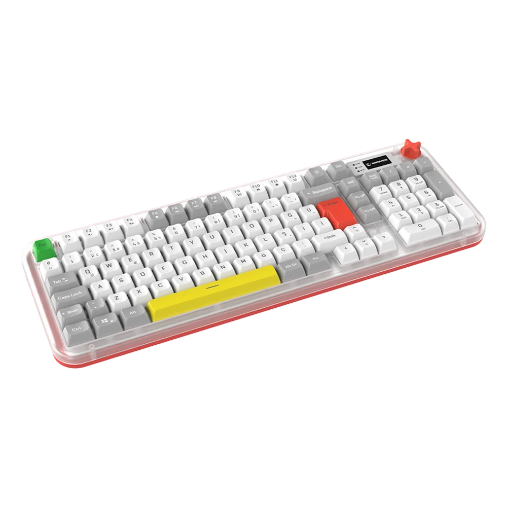 Rampage REFLECT 99 Membrane RGB Beyaz/Gri Türkçe Kablolu Gaming Klavye
