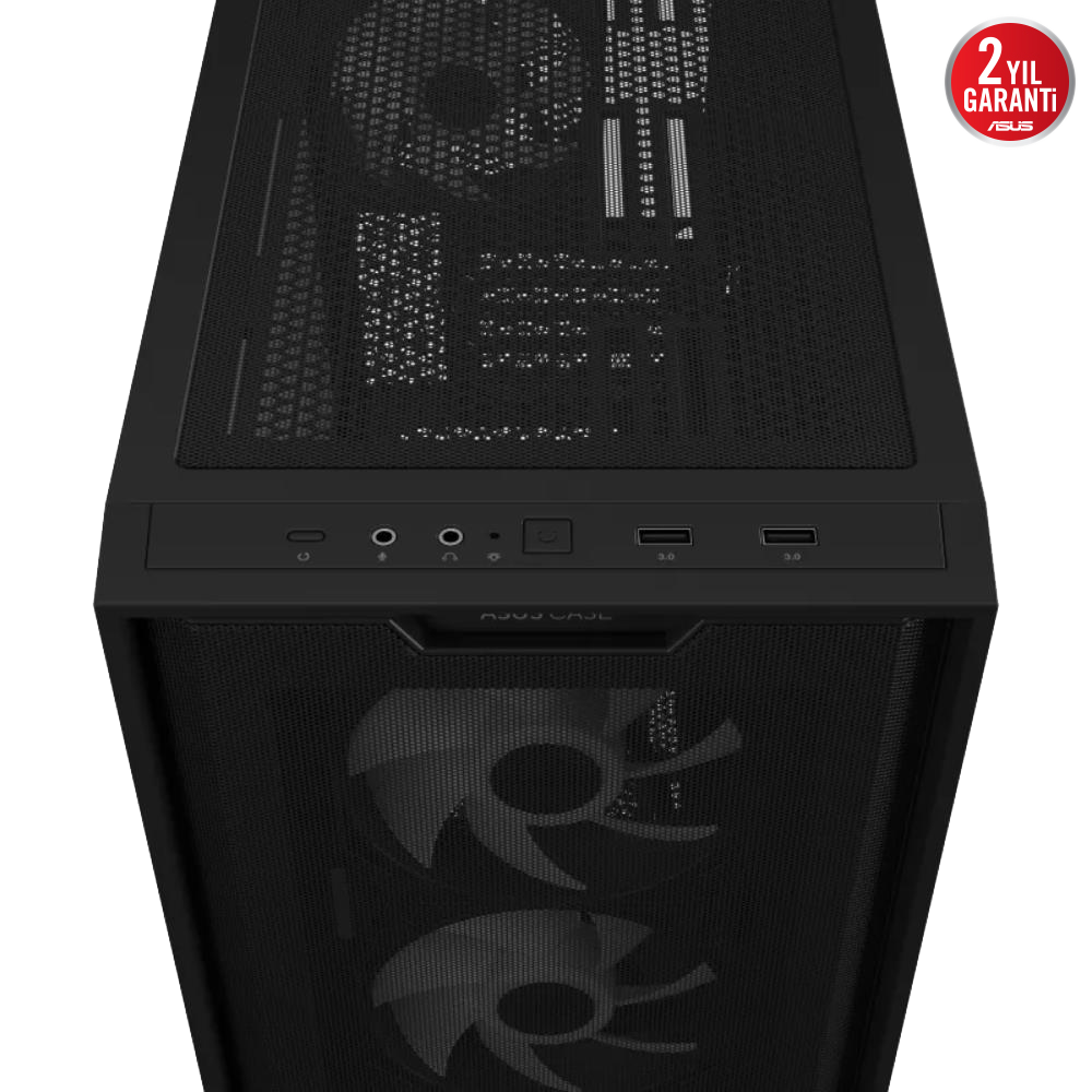 ASUS A21 PLUS 750W 80+ Gold Tempered Glass ARGB Siyah USB 3.2 mATX Kasa